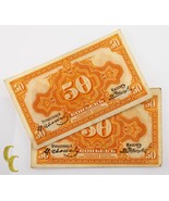 1919 Russia East Siberia 50 Kopeks 2 pc Note Lote (VF) Very Fine Condition - $80.48 CAD