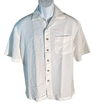 BATIK BAY Men&#39;s Short Sleeve Button Down Shirt White Small - £9.30 GBP