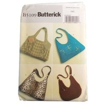 Butterick Pattern B5109 Large Bags Totes 4 Variations 18&quot;x15.5&quot; 16&quot;x15.5... - $3.91