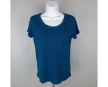 Real Superdry Women&#39;s Top T-shirt Size Small Blue Heathered QF6 - $8.41