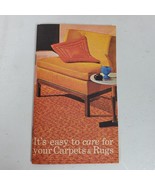 Vintage 1964 Care for your Carpets &amp; Rugs Am Carpet Inst Advertising Boo... - $6.00