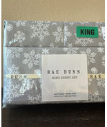 RAE DUNN Snowflakes Christmas Holiday Soft 4pc. KING Sheet Set - £50.83 GBP