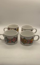 Vintage Set of 4 At Home with Mary Engelbreit Short Mugs Sakura - £24.92 GBP