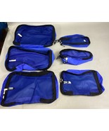 Set Of 6 AARP Blue Zippered Travel Packing Cubes Set - New - $20.58 CAD