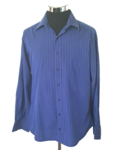 Ungaro Homme Shirt Men&#39;s Size Large Fitted  Blue with Light Blue Stripes... - $14.85