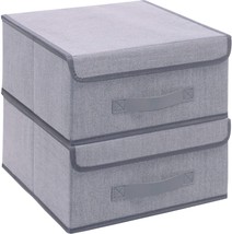 Onlyeasy Foldable Storage Bins Cubes Boxes With Lid -, Like Grey, Mxdlb2P - £35.96 GBP