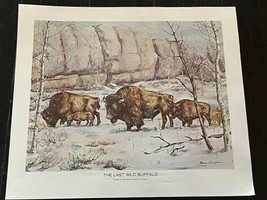 Ben Cooper Western Art Cowboy Animal Decor Wilderness 14X11 Last Wild Bu... - £15.69 GBP