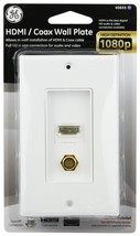 High Speed Ethernet HDMI Coaxial Coax White Wall Face Plate Connector Ja... - $9.89
