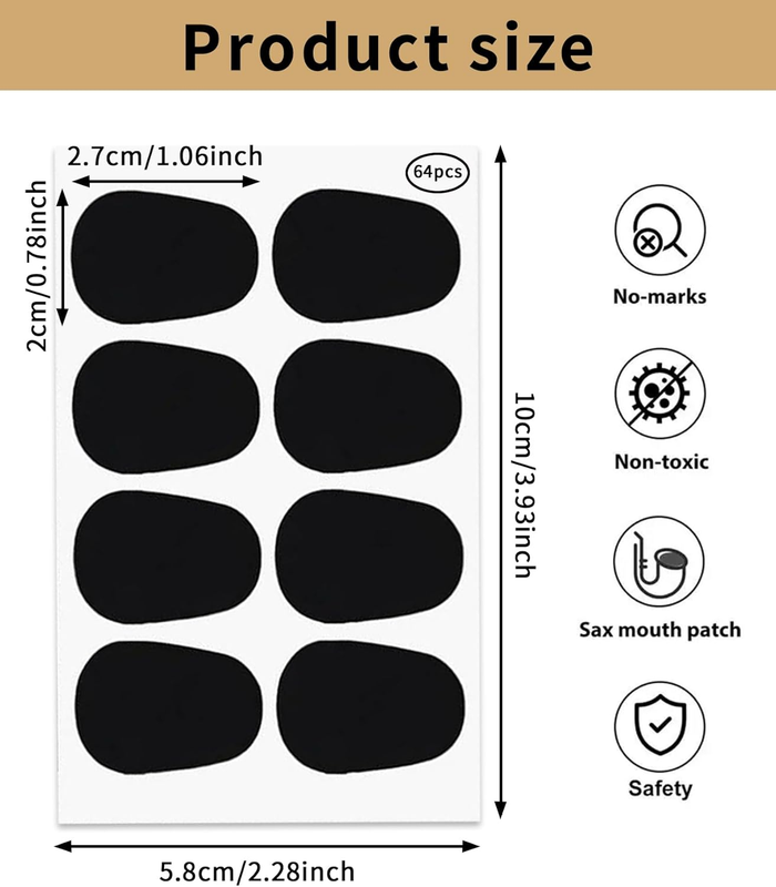 64Pcs 0.8Mm Thick Saxophone and Clarinet Mouthpiece Cushion - Alto/Tenor Sax Mou Item image 7