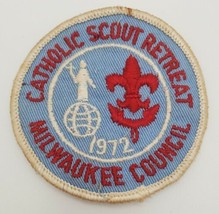 Boy Scout BSA Catholic Scout Retreat Milwaukee Council 1972 Round Patch - £15.66 GBP