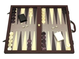 Open Box! Dal Negro Composite Fiber/Leatherette Backgammon Set - Large - £216.32 GBP