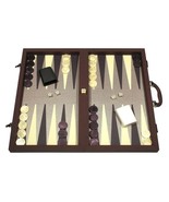 Open Box! Dal Negro Composite Fiber/Leatherette Backgammon Set - Large - £216.60 GBP
