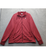 Nike Windbreaker Jacket Youth 2XL Red Thermal Lined Mock Neck Logo Full ... - $20.29