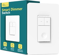 The Treatlife Smart Dimmer Switch, Neutral Wire Required, 2 Point 4Ghz W... - $34.93