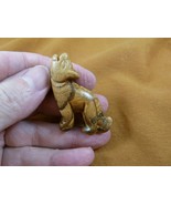 Y-COY-ST-551) tan Jasper COYOTE gemstone carving FIGURINE gem stone lil ... - $14.01