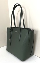 NWB Kate Spade Margaux Dark Green Medium Leather Tote PXRUA229 $278 Gift Bag Y - £122.45 GBP