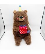 Hallmark Happy Birthday Brown Fuzzy Teddy Bear Plush Stuffed Animal Kids... - $34.99