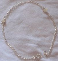 Two hearts silver anklet 1506 thumb200