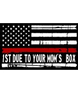Firefighter Decal - Thin Red Line Your Mom&#39;s Box Reflective Window/Helme... - £2.36 GBP+