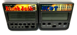Lot of 2 - VINTAGE Radio Shack Handheld Games Blackjack &amp; Slot Games RadioShack - £11.96 GBP