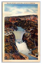 Canyon Wall Outlets Boulder Hoover Dam Boulder City Nevada UNP Linen Postard V4 - £1.52 GBP