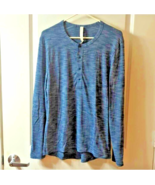 lululemon mens longsleeve henley - Blue. - Small - $22.76