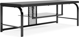 Black Signature Design By Ashley Lynxtyn Tv Stand With Convenient Cord - £134.76 GBP