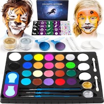 Face Paint Kit for Kids 166 Pcs Face Painting Kit, 22 Colors, 32 Stencil Sticker - £15.55 GBP