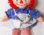 1987 Playskool 18&quot; Raggedy Ann Softies Doll Stuffed Plush 70105 I LOVE Y... - £14.72 GBP