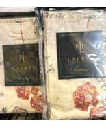New Vtg Ralph Lauren VILLANDRY Floral Sateen Cotton King Pillow Shams 1 ... - €64,25 EUR