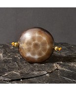 Ancient Pure Dzi Wheel of Dharma Talisman Pendant Fortune Wheel Rare find izida  - $1,100.00