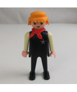 1974 Geobra Playmobile Cowboy Sherriff  2.75&quot; Toy Figure - $12.21 CAD