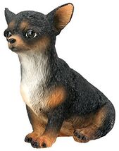 Chihuahua Puppy Dog Black Miniature Collectible Figurine 3 Inch Tall Resin - $14.83