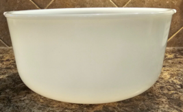 Vintage Glasbake Made for Sunbeam 19CJ Large White Milk Glass Mixer Mixing Bowl - $28.70