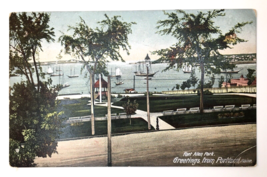 Greetings from Portland Maine ME Fort Allen Park PC Posted 1906 - £3.86 GBP