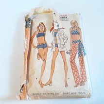 McCalls 2363 Misses Bathing Suit Skirt Pants Size 14 Bust 36 Pattern Cut - £11.25 GBP