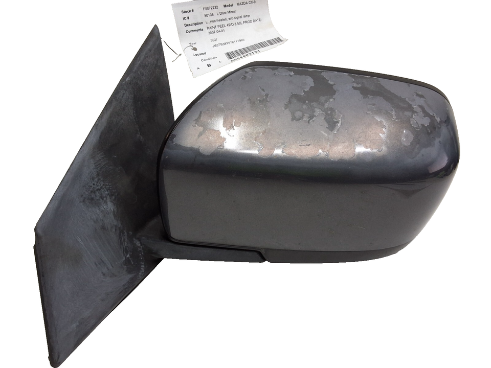 07 Mazda CX-9 left drivers gray door mirror three wires paint peeling OEM - $29.69