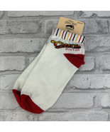 For Bare Feet Adult Medium Socks Cheers Boston White Red New With Tags - $248.97 MXN