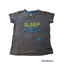 Womens Unbranded Gray Sleep Love Dream Tee Shirt Top Cotton Blend XXL Li... - £9.01 GBP