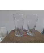 Set Of 2 (Two) Vintage COCA-COLA Clear Glass 6 Inches Tall* - £5.43 GBP