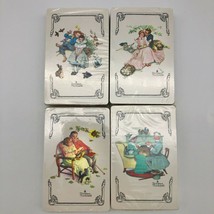 Norman Rockwell 4 Vintage Sealed Playing Card Decks Older Couple Friends - £14.77 GBP