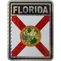 TRADE® State of Florida Flag Reflective Decal Bumper Sticker - £6.53 GBP