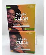 (2) Playtex Clean Comfort S  Tampons 30 Ct Super Organic Cotton - £13.32 GBP