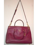 NEW COACH MIA Pebbled Leather Mulberry  Satchel, Crossbody Handbag Item ... - $222.75