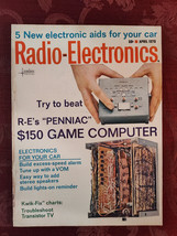 RADIO-ELECTRONICS Magazine April 1970 Penniac Game Computer - £12.94 GBP
