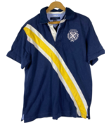 Tommy Hilfiger Polo Shirt Rugby Stripe Mens Embroidered Crest Size Mediu... - $40.37 CAD