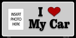 I Love My Car Photo Insert Pocket Metal Novelty Small Sign SS-014 - £17.21 GBP