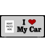 I Love My Car Photo Insert Pocket Metal Novelty Small Sign SS-014 - £17.54 GBP