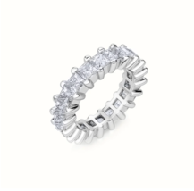 ADIRFINE 18K Gold Plated 3MM Princess Cut Cubic Zirconia Eternity Band - $49.99