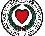 Seal of Worcester Massachusetts Sticker Decal R703 - $1.95+
